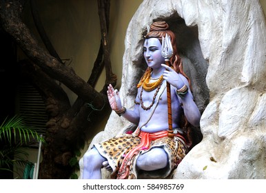 Statue of Hindu Lord Shiva, Rishikesh. India