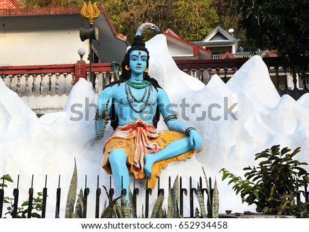 Statue of Hindu Lord Shiva, Rishikesh, India