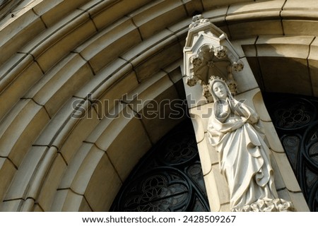 Statue of Holy Mary infront of Catedral church Jakarta Indonesia