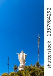 Statue of the Immaculate Conception on the summit of San Cristobal Hill, Santiago, Chile