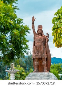 Statue Of Inca Atahualpa In The Mall Of The Incas Cajamarca Peru