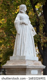 Statue Of Jeanne D'Albret, Queen Regnant Of Navarre, In Luxembourg Garden, Paris, France. September 2019