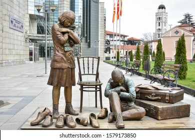 Statue Of Jewish Children, Memorial Of Holocaust, Skopje, North Macedonia 03.18.2018