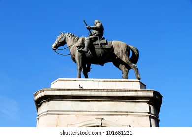 The Statue Of Jose Gervasio Artigas In Montevideo, Uruguay.