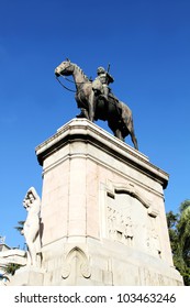 The Statue Of Jose Gervasio Artigas In Montevideo, Uruguay.