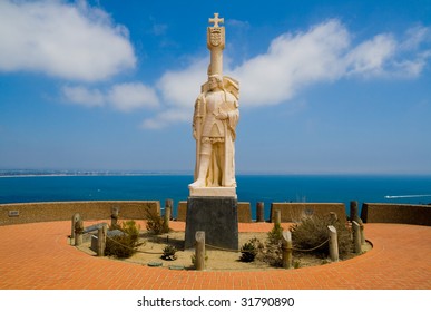 Statue Of Juan Rodriguez Cabrillo In San Diego, California