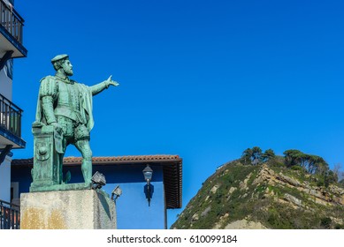 Statue Of Juan Sebastian De Elcano, Getaria, Basque Country  