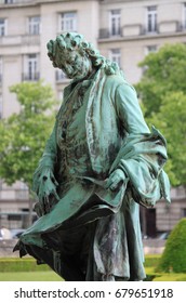 Statue Of Jules Hardouin Mansart At Les Invalides In Paris, France