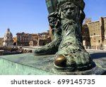 Statue of Julius Caesar Augustus in Rome, Italy