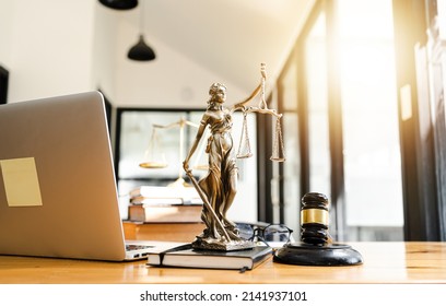 The Statue of Justice - lady justice or Iustitia, Justitia the Roman goddess of Justice.