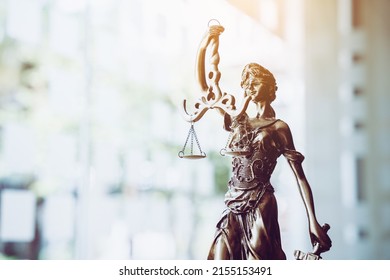 The Statue of Justice - lady justice or Iustitia  Justitia the Roman goddess of Justice