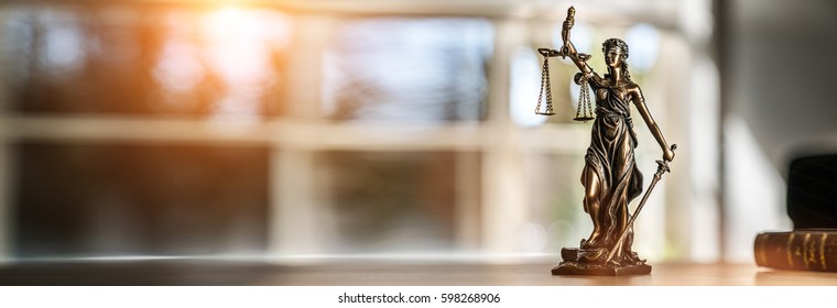 The Statue of Justice - lady justice or Iustitia / Justitia the Roman goddess of Justice - Shutterstock ID 598268906