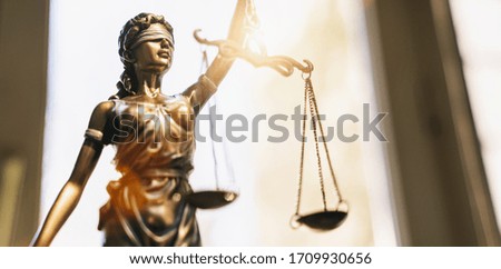 The Statue of Justice - Lady Justice or Iustitia / Justitia the Roman Goddess of Justice