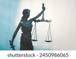 The Statue of Justice, lady justice or Iustitia. Legal and law concept