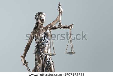 Statue of Justice - lady justice. Law, legal concept