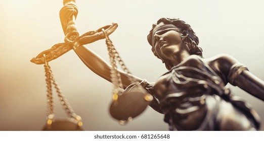 The Statue of Justice symbol, legal law concept image - Shutterstock ID 681265648