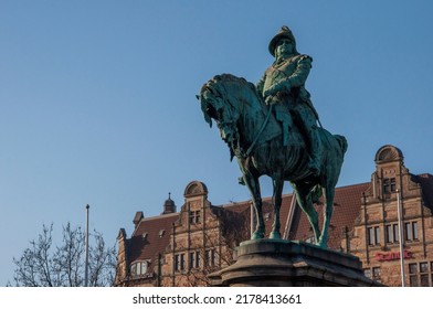 Statue of King Charles X Gustav of Sweden in Malmo, Sweden