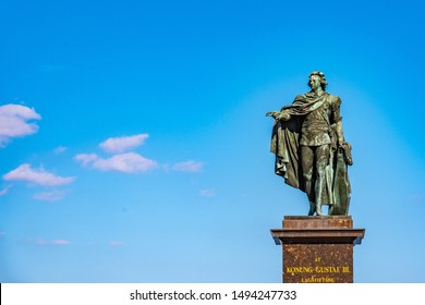 Statue Of King Gustav III In The Old Town Of Stockholm, Sweden