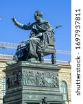 Statue of King Maximilian Joseph (1835) by Christian Daniel Rauch at Max-Joseph-Platz, Munich city, Bavaria, Germany