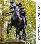 Statue of King William III, located in the historic St. Jamess Square in London, UK.