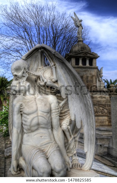 Statue Kiss Death Cemetery Montjuic Stock Photo Edit Now