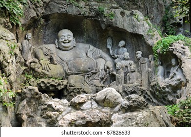 Statue of laughing buddha