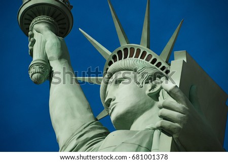 The Statue of Liberty is a colossal copper statue designed by Auguste Bartholdi a French sculptor was built by Gustave Eiffel.DELTA0816