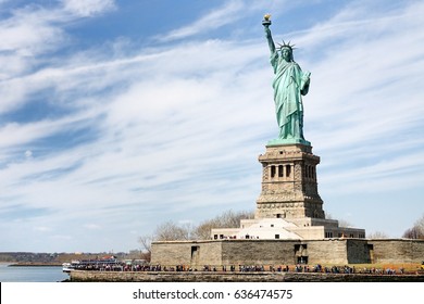 The statue of Liberty and liberty island, New York City, USA