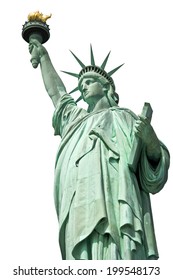 Statue of Liberty, isolated on white background, New York, USA - Shutterstock ID 199548173