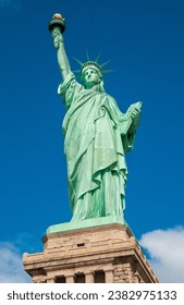 The Statue of Liberty, in New York Harbor in New York City