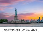 Statue of Liberty New York and Manhattan USA