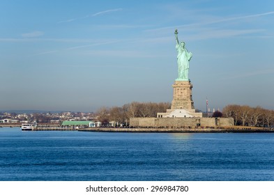 Statue Of Liberty On A Clear Winter Morning