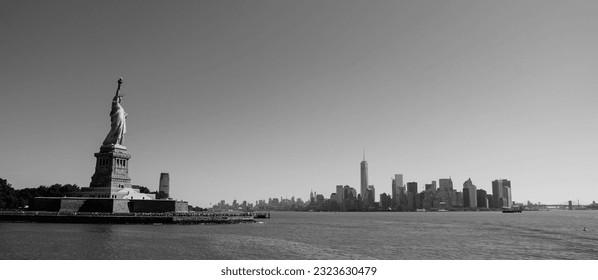 Statue of Liberty and the skyline, New-York City, June 2015