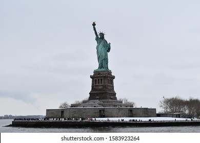 Statue Of Liberty In The Snow