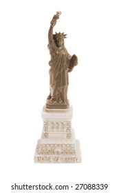 Statue Of Liberty Souvenir On White Background