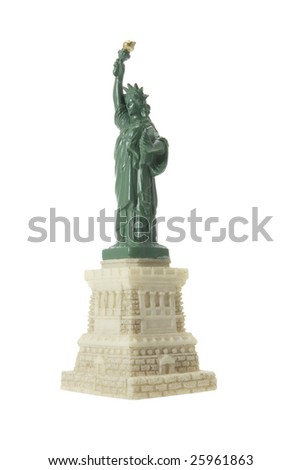 Statue of Liberty Souvenir on White Background