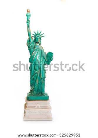 Statue of Liberty Souvenir on White Background