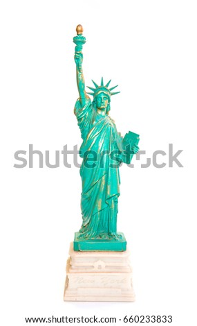 Statue of Liberty Souvenir on White Background