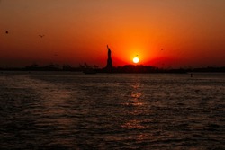 Statue Of Liberty At Sunset - Autumn 2023