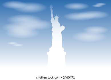 Statue of Liberty under clouds !
