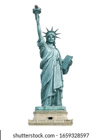 The Statue of Liberty in white background