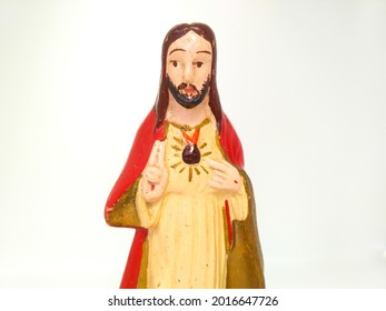 Statue Of The Lord Jesus Christ On A White Background