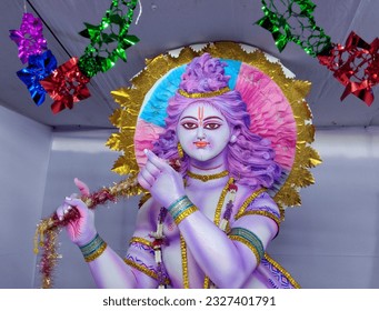The Statue of Lord Krishna with fluit