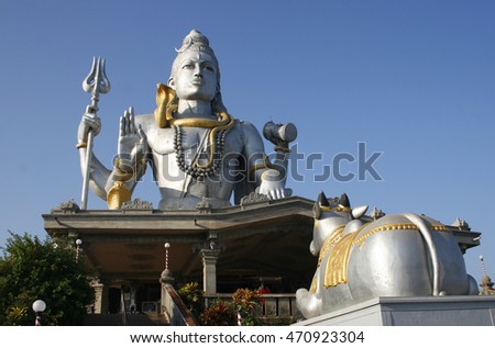 Statue of Lord Shiva in Murudeshwara Temple in Karnataka, India