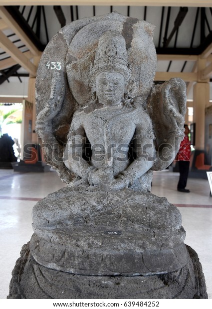 Statue Majapahit Kingdom Museum Trowulan East Stock Photo