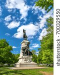 Statue of Major General Comte Jean de Rochambeau on Lafayette Square in Washington, D.C. United States