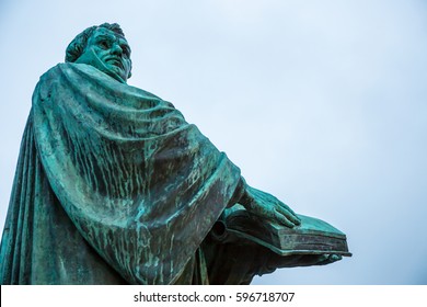 A statue of Martin Luther the reformer