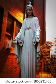 Statue Of Mary Downtown Jackson, Michigan