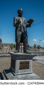 Statue Of Michael Hogan, The Bard Of Thomond In Limerick Ireland. June Of 2018 Limerick Ireland. 