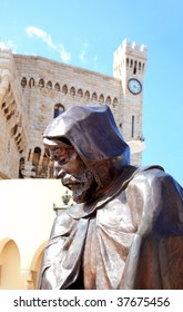 Statue of a Monk in front of the Prince's Palace in Monaco